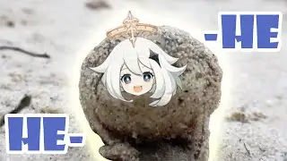 A tiny angry squeaking Paimon