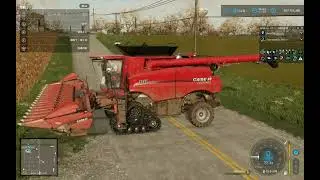 FS22 - AutoDrive - John Deere 7810 x4 & Case IH Axial Flow 9250 Harvester Combine Harvest @ Elmcreek