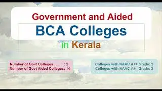 Government and Government aided BCA colleges in Kerala. കേരളത്തിലെ സർക്കാർ എയ്ഡഡ് ബിസിഎ കോളേജുകൾ.
