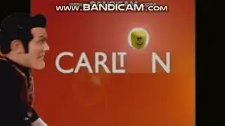 Robbie Rotten hides Roblox head in the Carlton logo