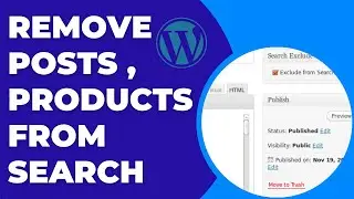 How To Remove Pages From WordPress Search | Products | Posts 2023