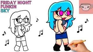 How To Draw Sky - Friday Night Funkin  | FNF |  Easy Step By Step Drawing Tutorial