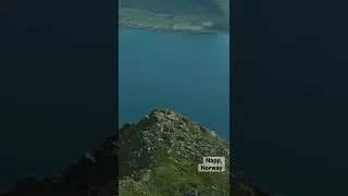 Drone shot of a mountain peak in Napp, 