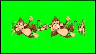 Rotating monkeys GIF free green screen