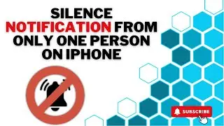 How to silence notification from only one person on iphone