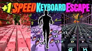 Immersive Interactive Warm Up | ROBLOX +1 SPEED KEYBOARD ESCAPE RUN! ⌨️🔊 Obby | Full Body #54