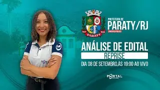 CONCURSO PARATY/RJ: ANÁLISE DE EDITAL + PLANEJAMENTO DE ESTUDOS reprise