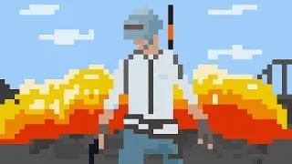8bit Pixel Art - Adobe Photoshop - player unknown battlegrounds (PUGB)