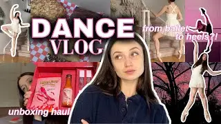 Stepping OUT of my comfort zone... Dance VLOG | teaching my first heels class, unboxing haul, GRWM
