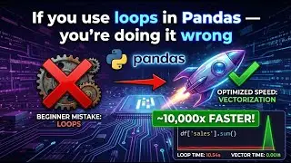 Stop Using Loops in Pandas ❌ | Python Performance Explained (Beginner vs Optimized)