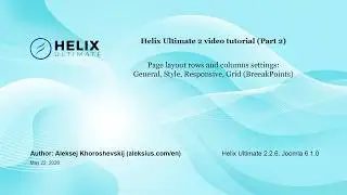 Joomla Helix Ultimate 2 video tutorial. Free template (Part 2)