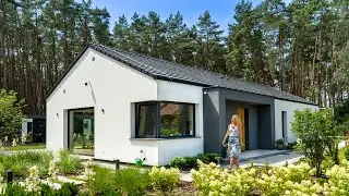 Simple yet practical! Small single story dream house in Poland and modern garden design!