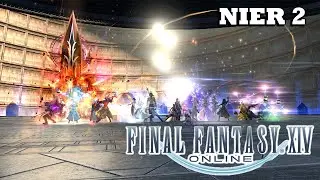 Final Fantasy XIV - NieR 2 Raid - Warrior of Light POV First Person Run BLM