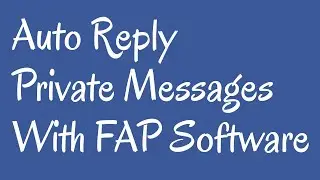 How to Auto Reply Private Messages with FBAssist Pro Software
