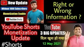 Monetize your YouTube Shorts without 1000 Subscriber and 4000 hrs watchtime 