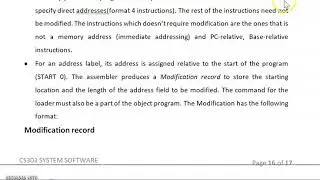 Machine Dependent Assembler features -Part 02 (Program Relocation)