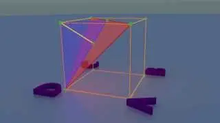 [REV1] Mathematics: Space Between Point H and Triangle DEG inside a Cube (Visualization)