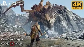 God Of War - Kratos vs Dragon [PS5 - 4K/60fps]