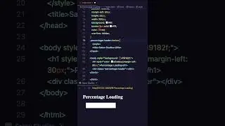 Creating Percentage Loader HTML and CSS