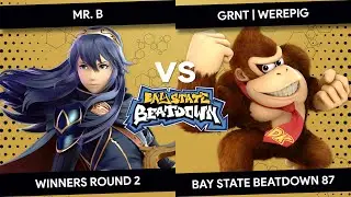 Bay State Beatdown 87 - Mr. B (Lucina) vs GRNT | Werepig (Donkey Kong) - Winners Round 2