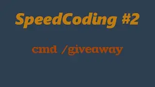 SpeedCoding#2 | Giveaway (Zoarium) | discord.js