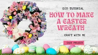 HOW TO MAKE A EASTER WREATH I CRAFT WITH ME I  WOODLAND RUFFLE  OR CRUFFLE METHOD