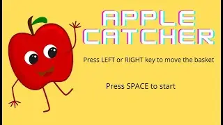 Apple Catcher Game in Python Pygame with source code and assets