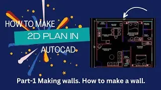 Making a simple floor plan in AutoCAD: Part 1 of 6. Making walls. How to make a wall.