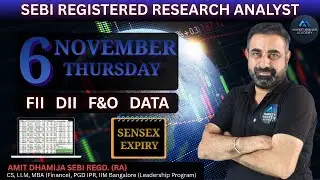 FII DII F&O DATA | Nifty Banknifty Prediction for Tomorrow Thursday 6th November 2025 | Amit Dhamija