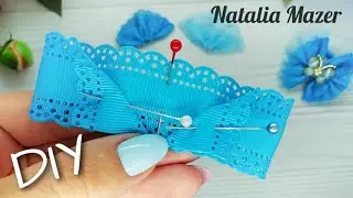 Ну простой ВАРИАНТ😍МАЛЕНЬКИХ БАНТИКОВ ИЗ ОСТАТКОВ ЛЕНТ ЗА 5 МИНУТ/DIY NATALIA MAZER