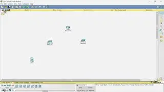 Cisco packet tracer  8 unit pc , 2 switch , 2 server dan 1 router