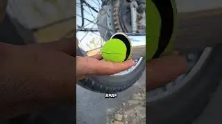 He stuck a paintball into the muffler of a motorcycle 😱