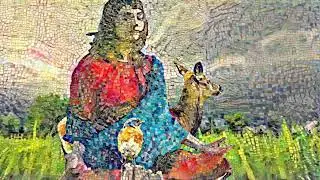 NFT -  AI  Animation-Meditation -- Animation in mosaic technique