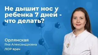 Не дышит нос у ребенка 7 дней - что делать? Орлянская Яна Александровна, врач ЛОР 163.04