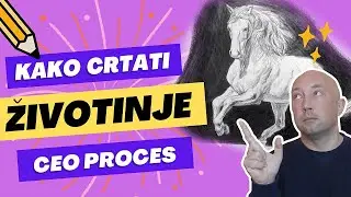 🎨Crtanje životinja - kako nacrtati konja ➕ saveti za senčenje, korak po korak, ceo proces crtanja