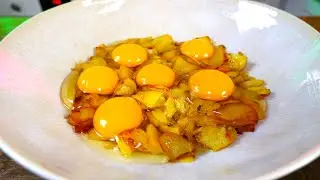 Potatoes taste better than meat! Omelet with ONLY 3 ingredients! Everyone will be delighted