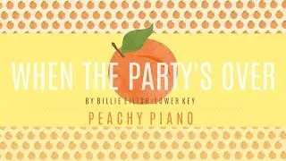 When The Party's Over - Billie Eilish (Lower Key) | Piano Backing Track