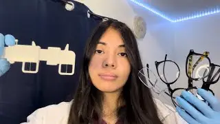ASMR relaxing glasses fitting | measuring your eyes (up close)