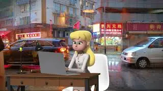 Background raining sound for study