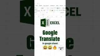 Google translate in Google sheet | #google #googlesheets #translation #education #computer