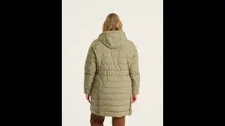Stoy Abbess Womens Long Puffer Winter Coat Light Olive #plussizewinter #plussizetravel #plussize