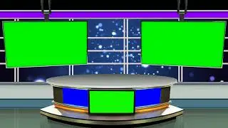 NO COPYRIGHT | 3D virtual studio set green screen background | Download Royalty Free Video