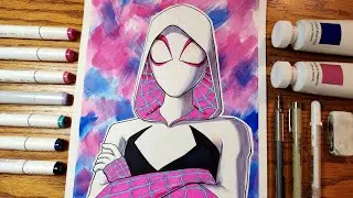 Drawing Spider Gwen | Spider-Man: Across the Spider-Verse (Art by Isaac)