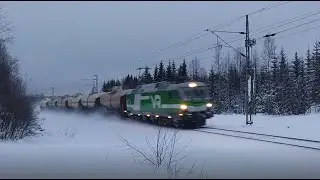 Finnish Trains in Northern Finland February 2024