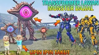 ROBOT TRANSFORMER PERANG LAWAN MONSTER DAJJAL, UPIN IPIN TAKUT - GTA 5 BOCIL SULTAN