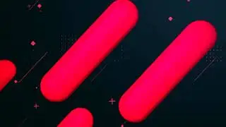 No Copyright VJ, DJ Loops: Rounded 3D Red Lines Gradient Background Looped Animation