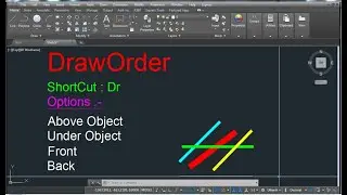 Draw Order Command In AutoCAD In Hindi