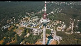 Таллинская телебашня с высоты птичьего полета Tallinna teletorn