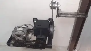 Remote control for a gate made from a washing machine engine! Cool idea from a washer engine for ...