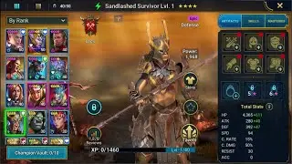 Sandlashed Survivor and Soulbond Boyer champion reviews for Raid Shadow Legends